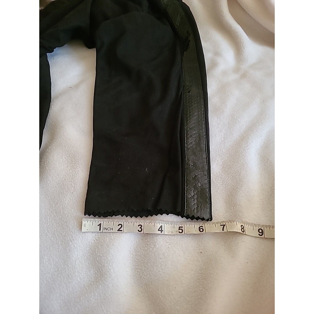 ONE-OF-A-KIND hand-made SUEDE SNAKESKIN Rhinestone, ladies TUXEDO S BLACK - Picture 11 of 16